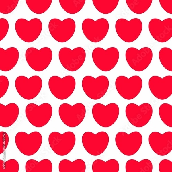Obraz Simple hearts seamless pattern. Valentines day background.
