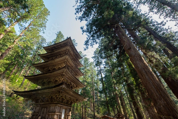 Obraz 羽黒山五重塔