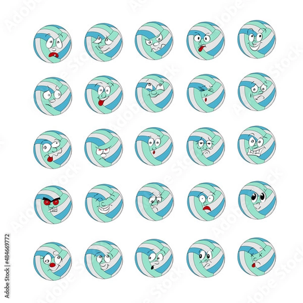 Obraz soccer ball. icon set. vector image