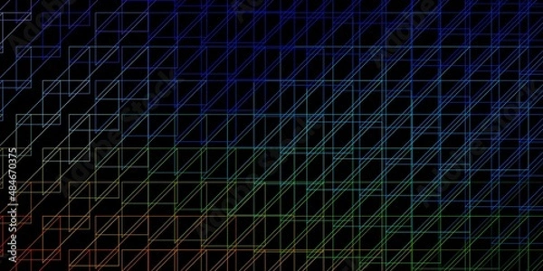 Fototapeta Dark Multicolor vector layout with lines.