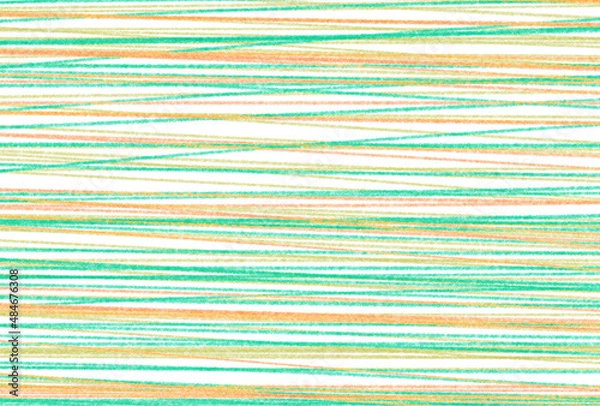 Fototapeta 背景素材_色鉛筆_緑