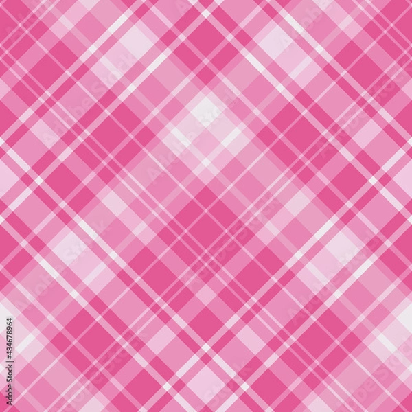 Obraz Seamless pattern in pink colors for plaid, fabric, textile, clothes, tablecloth and other things. Vector image. 2