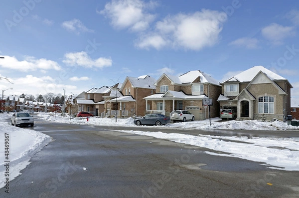 Obraz small town road