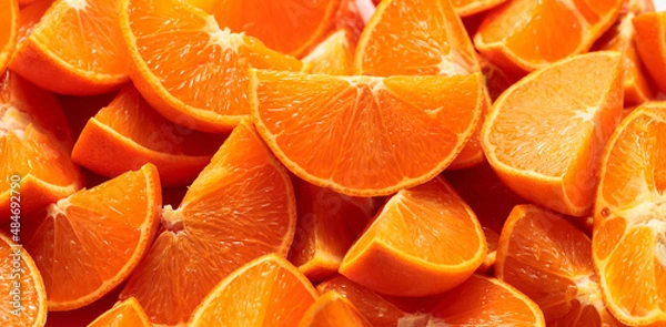 Obraz Cut ripe tangerines.