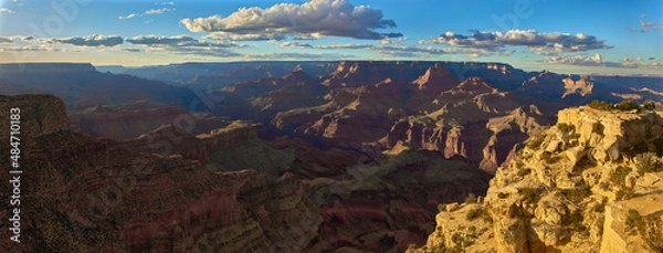 Fototapeta Panoramic View Of Grand Canyon setting sun