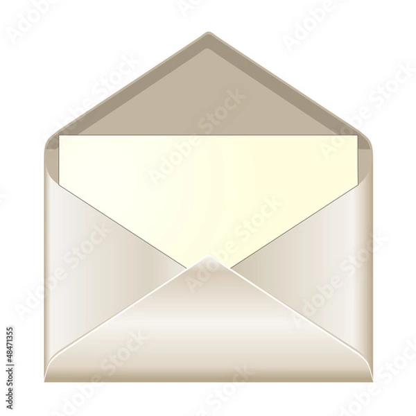 Fototapeta Open envelope with card