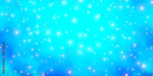 Fototapeta Light BLUE vector texture with beautiful stars. Colorful illustration with abstract gradient stars. Pattern for wrapping gifts.