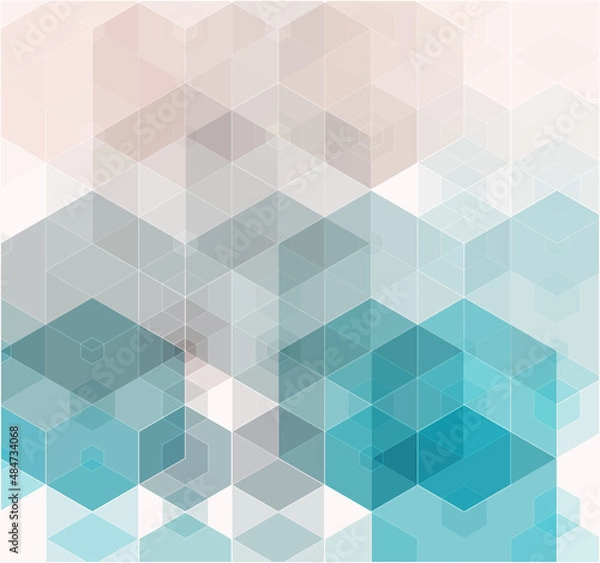Fototapeta Vector Abstract science Background. Hexagon geometric design.