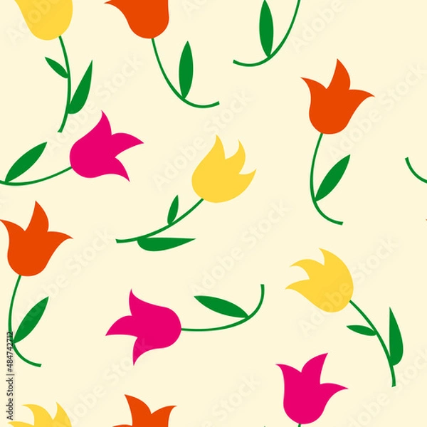 Fototapeta Tulips pattern