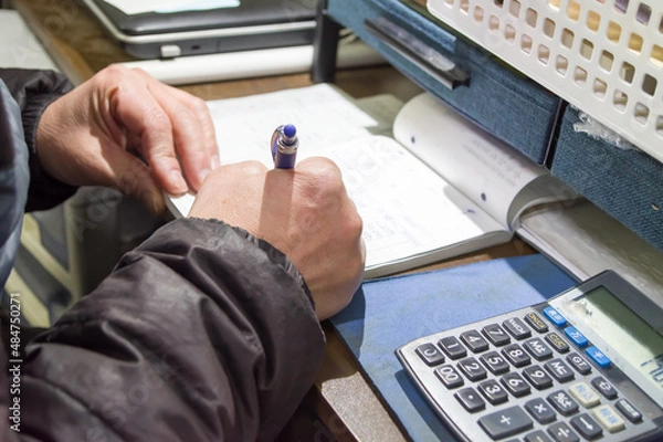 Obraz 手書き伝票
