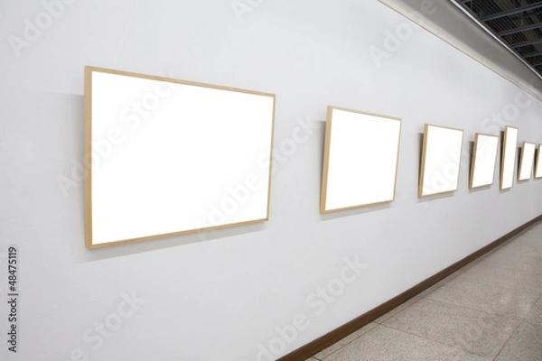 Fototapeta empty frames in museum