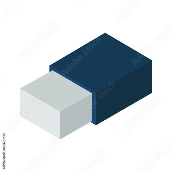 Fototapeta Eraser isometric