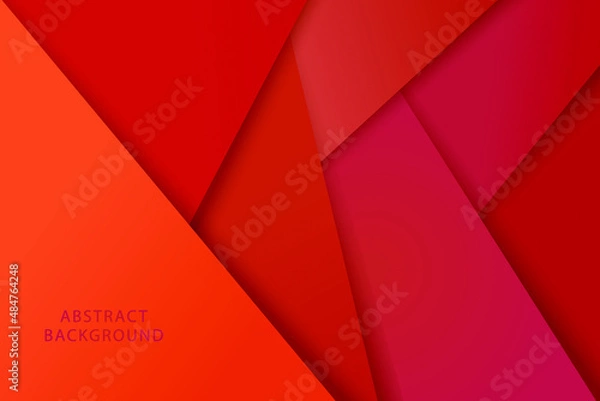 Fototapeta Red geometric background. Vector illustration.