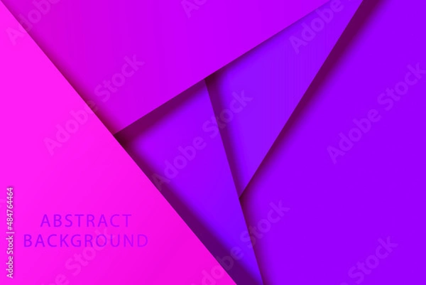 Fototapeta Purple and pink geometric background. Vector illustration. 