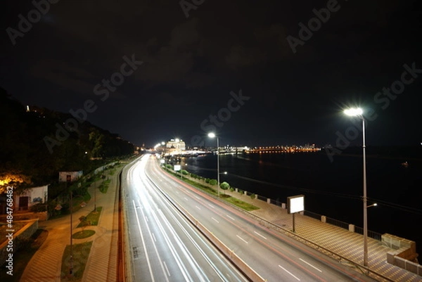 Obraz night traffic on the highway