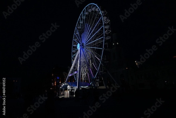 Obraz ferris wheel at night