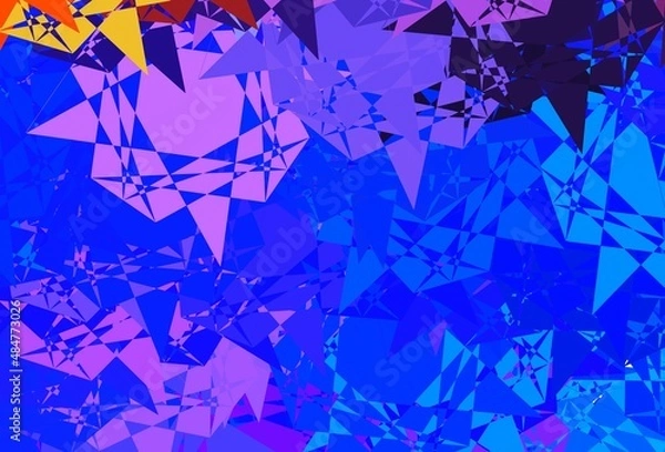 Fototapeta Light Multicolor vector background with polygonal forms.
