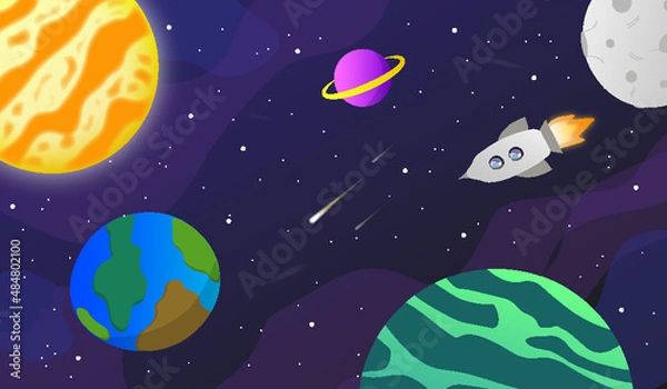 Fototapeta planets in space