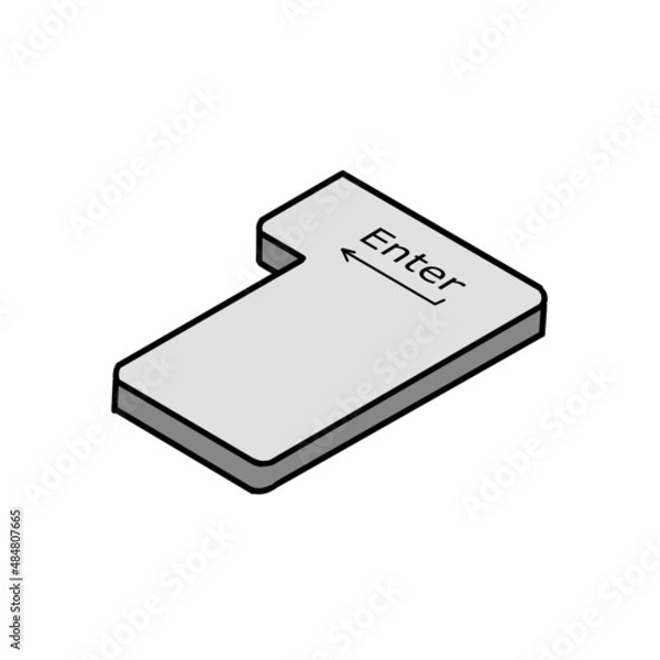 Obraz エンターキー（キーボード）のイラスト
