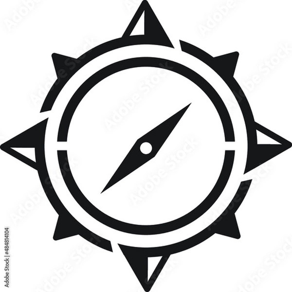 Obraz Simple compass symbol / icon with line style