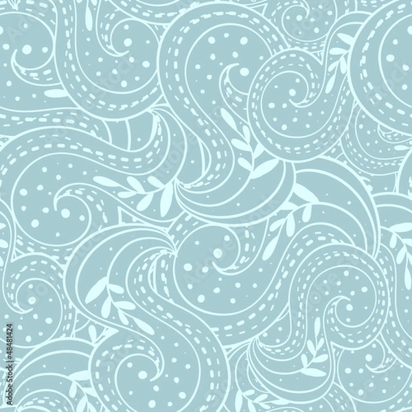 Fototapeta Seamless abstract casual hand-drawn pattern