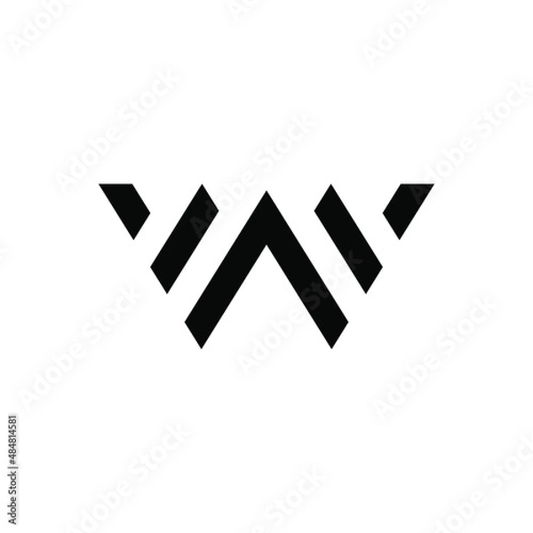 Obraz w latter vector logo abstrack