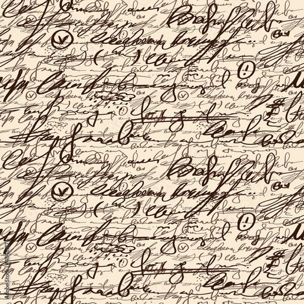 Fototapeta Abstract seamless hand write pattern