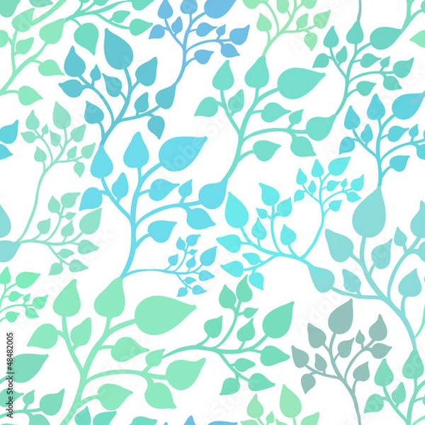 Fototapeta Seamless casual pattern with leaves