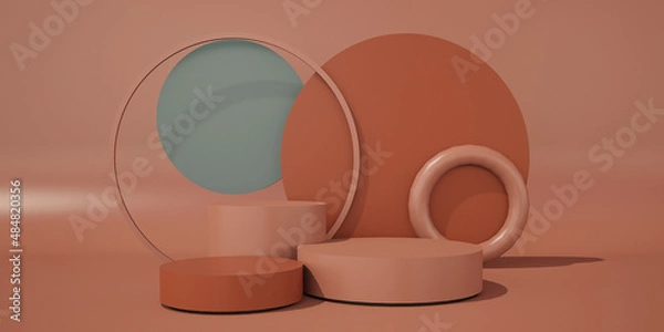 Fototapeta 3D Rendering Color circular shape