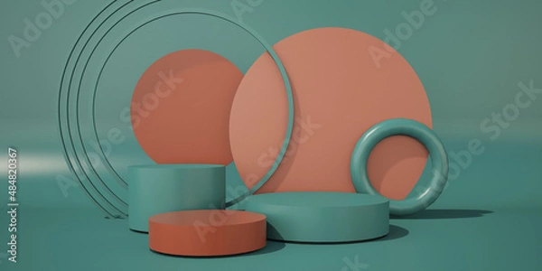 Fototapeta 3D Rendering Color circular shape