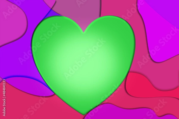 Obraz heart  mosaic illustration for valentine