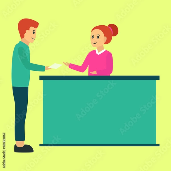 Obraz Bank Transfer Cartoon Flat Vector Illustration