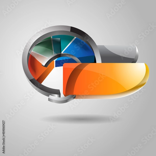Fototapeta abstract vector glossy icon