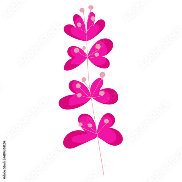 Obraz Abstract bright flowers. Flat illustration.
