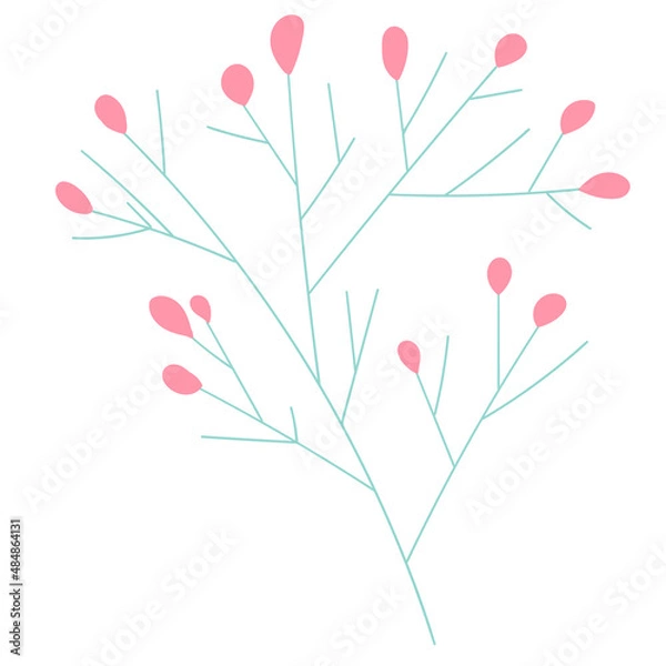 Obraz Abstract bright flowers. Flat illustration.