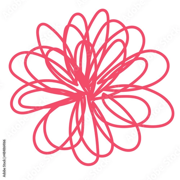 Obraz Abstract bright flowers. Flat illustration.