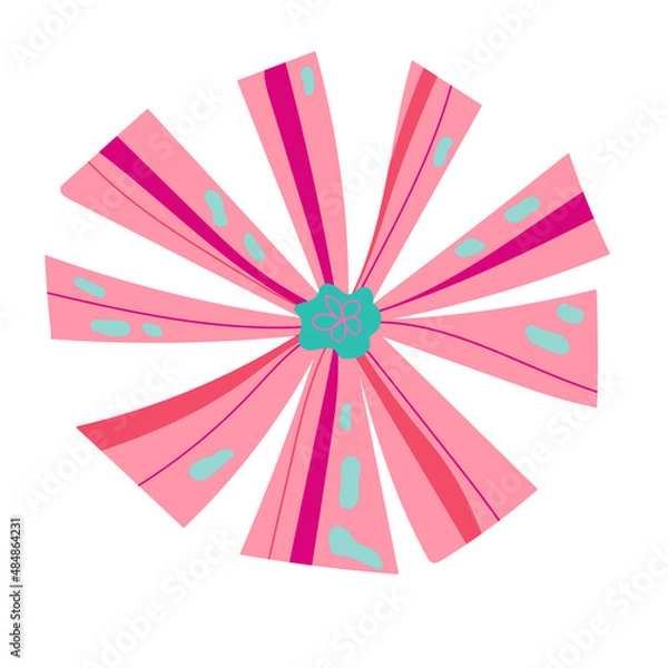 Obraz Abstract bright flowers. Flat illustration.