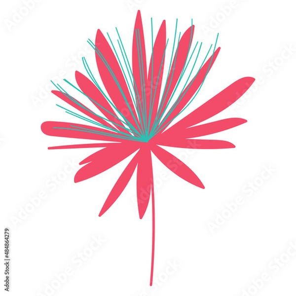 Obraz Abstract bright flowers. Flat illustration. Vector illustration