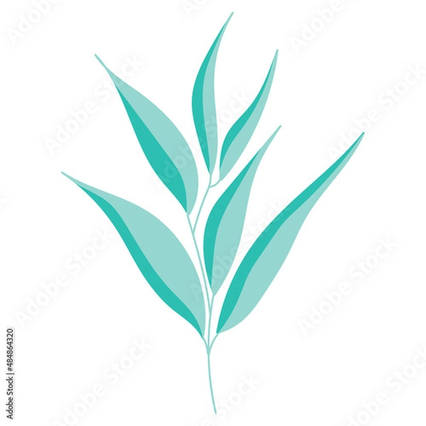 Obraz Abstract bright foliage. Flat illustration.