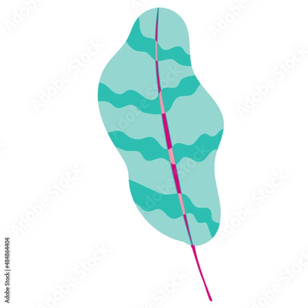 Obraz Abstract bright foliage. Flat illustration.
