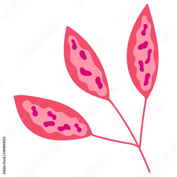 Obraz Abstract bright foliage. Flat illustration.