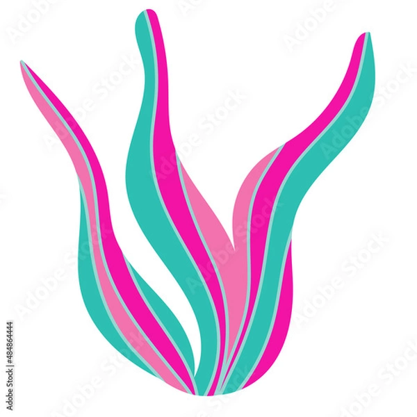 Obraz Abstract bright foliage. Flat illustration.