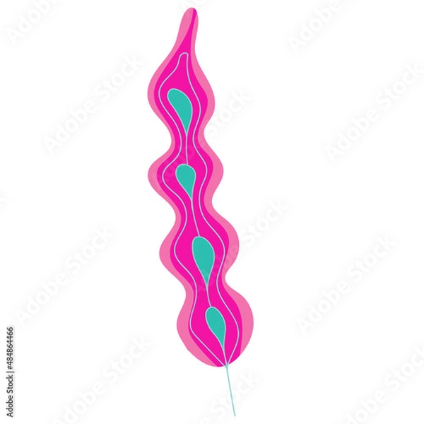 Obraz Abstract bright foliage. Flat illustration.