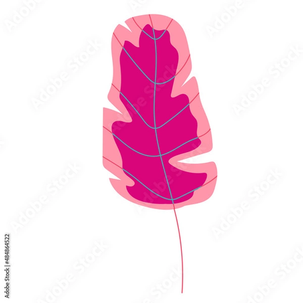 Obraz Abstract bright foliage. Flat illustration.