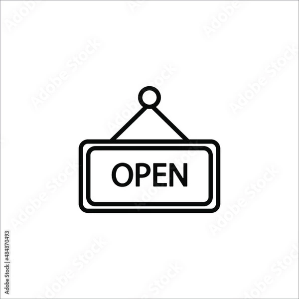 Obraz open sign icon, vector, illustration, symbol