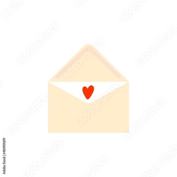 Obraz Envelope with love letter Valentine's day.