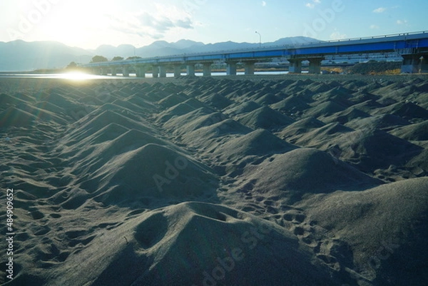 Obraz 酒匂海岸・酒匂川河口　神奈川