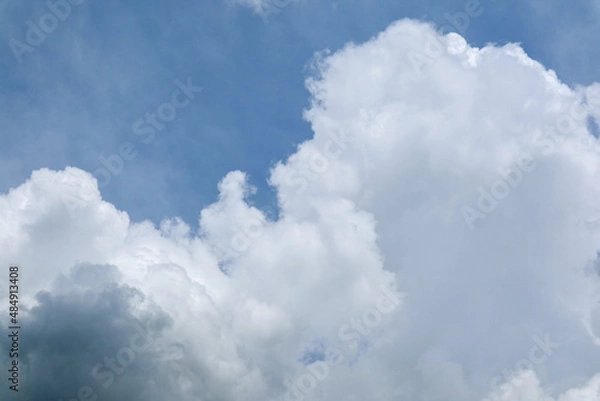 Obraz blue sky with white clouds