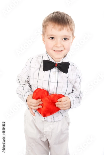 Fototapeta boy with a heart