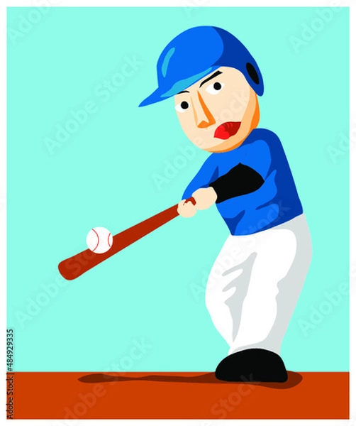 Obraz バッター　ヒット　ホームラン